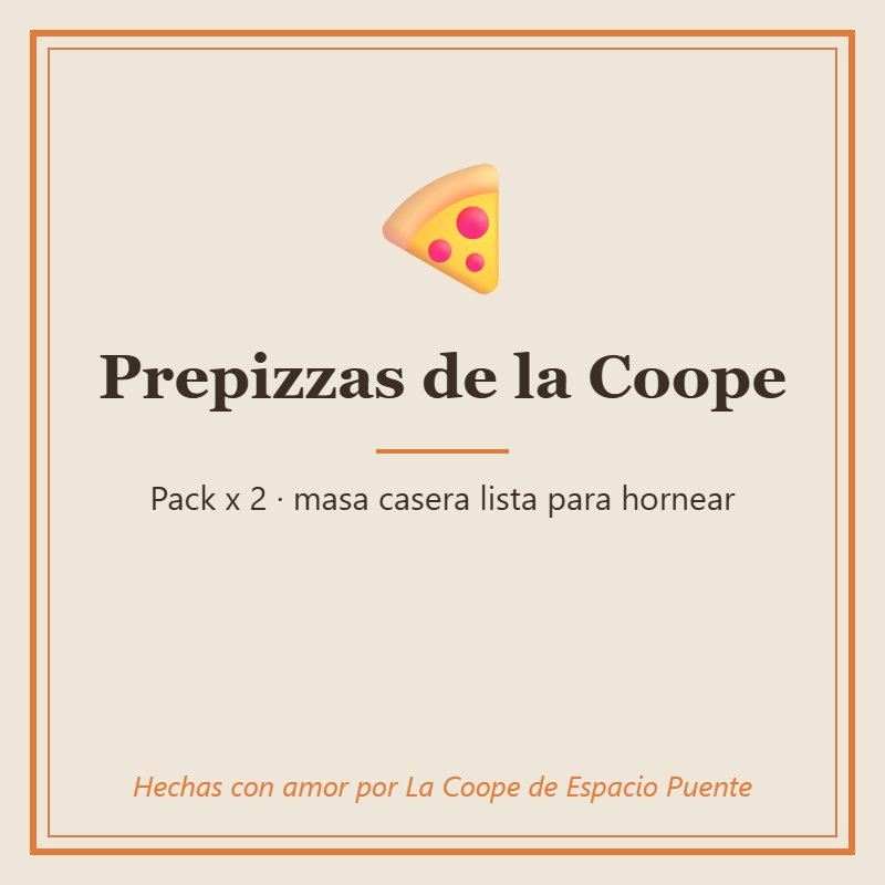 Prepizzas caseras (pack x2)