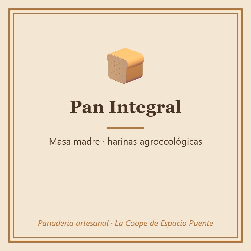 Pan integral de masa madre