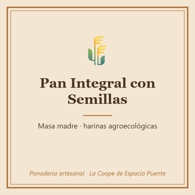 Pan integral con semillas de masa madre