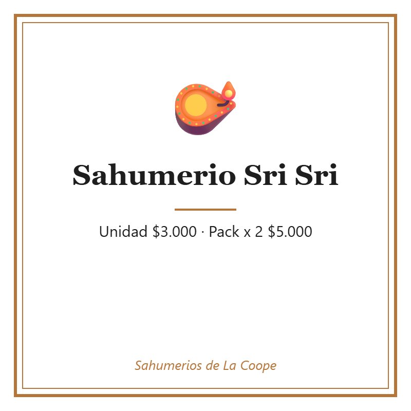 Sahumerio Sri Sri